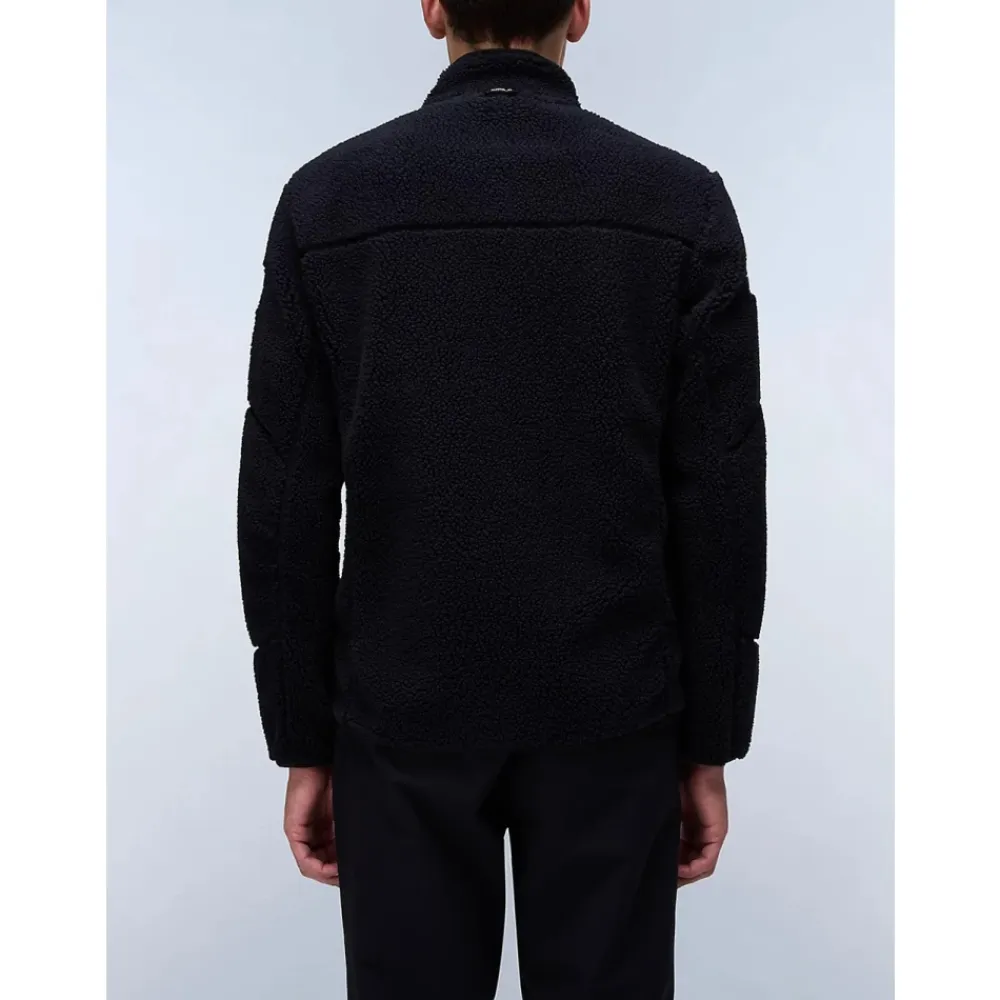 Fleece<Napapijri Ekspedition Fleece Lynlås Jakke Sort