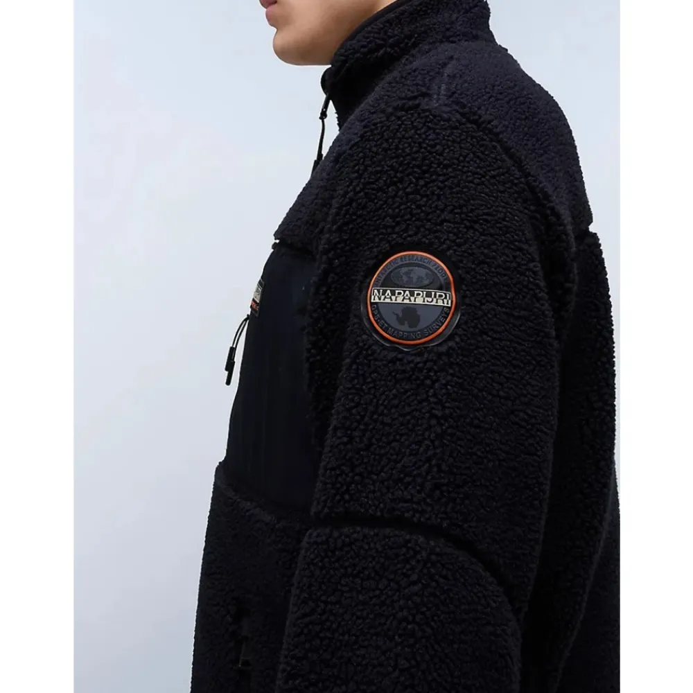 Fleece<Napapijri Ekspedition Fleece Lynlås Jakke Sort