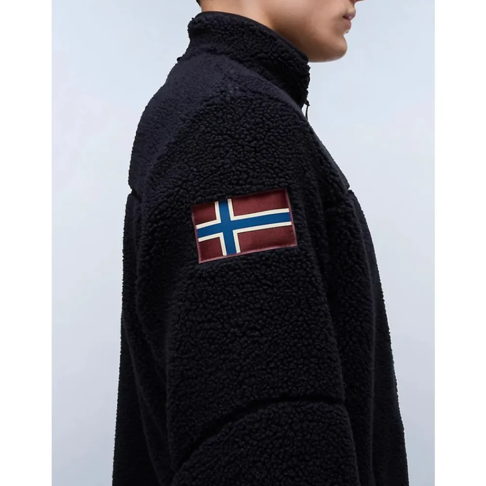 Fleece<Napapijri Ekspedition Fleece Lynlås Jakke Sort