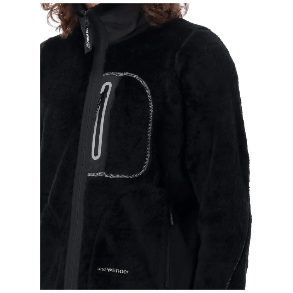 Fleece^And Wander Fleecejakke Overbeklædning AW24 Sort