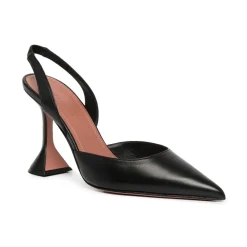 Pumps|Stiletter^Amina Muaddi hælet slingback sandal Sort