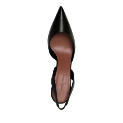 Pumps|Stiletter^Amina Muaddi hælet slingback sandal Sort