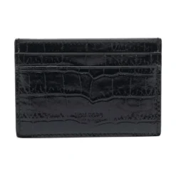 Punge & Kortholder^Tom Ford Krokodilleeffekt Læder Kortholder Sort