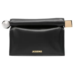 Clutch^Jacquemus Lam Crossbody Taske Sort