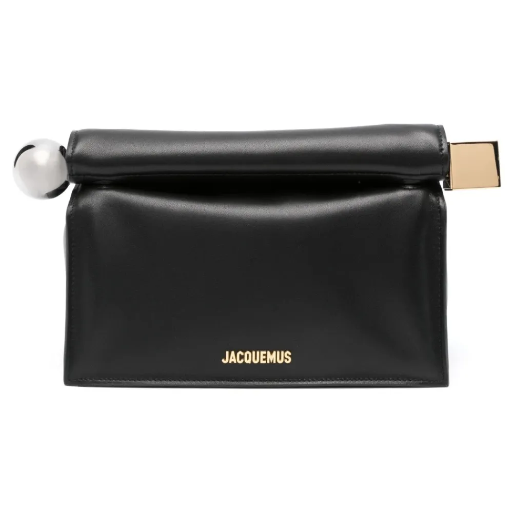 Clutch^Jacquemus Lam Crossbody Taske Sort