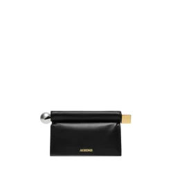 Clutch^Jacquemus Lam Crossbody Taske Sort