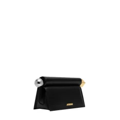 Clutch^Jacquemus Lam Crossbody Taske Sort