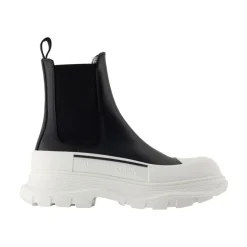 Chelsea Boots^Alexander McQueen Læder Ankelstøvler - Slip-On Sort