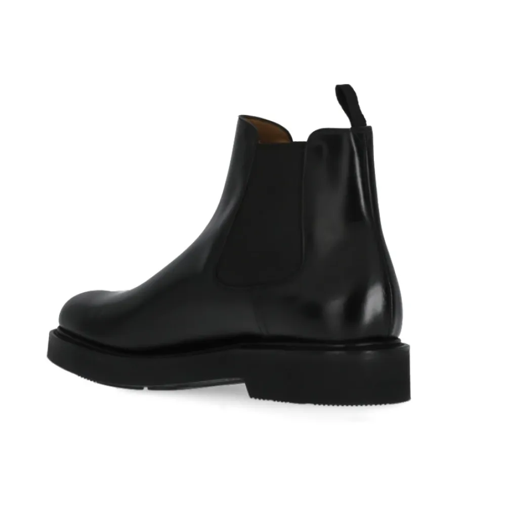 Chelsea Boots<Church's Læder Ankelstøvler med Elastikbånd Sort