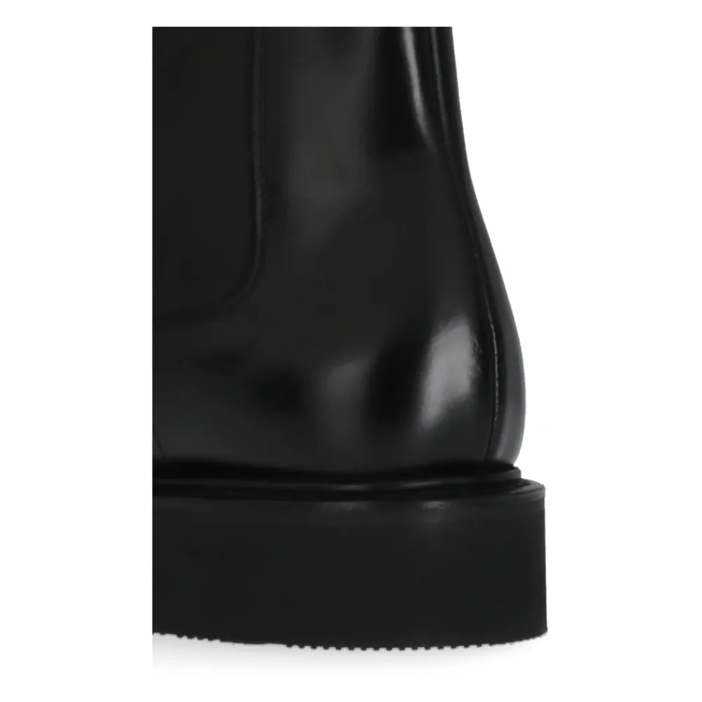 Chelsea Boots<Church's Læder Ankelstøvler med Elastikbånd Sort