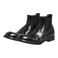 Chelsea Boots<Dolce & Gabbana læder ankelstøvler slip on Sort