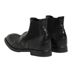 Chelsea Boots<Dolce & Gabbana læder ankelstøvler slip on Sort