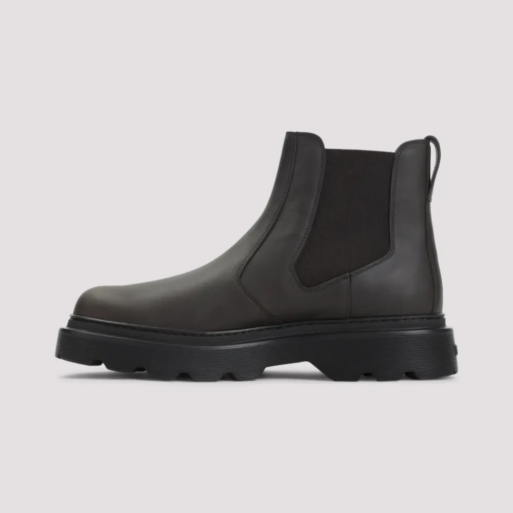 Chelsea Boots^Tod's Læder Ankelstøvler Stilfuld Sort
