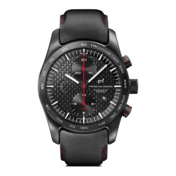 Ure<Porsche Design Læder Automatisk Kronograf Ur Sort