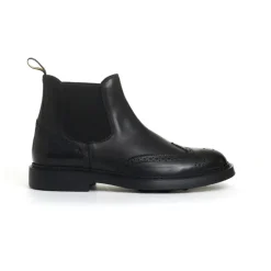 Chelsea Boots^Doucal's Læder Beatles Sko Sort