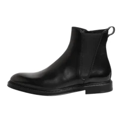 Chelsea Boots<Dolce & Gabbana læder Chelsea mid-calf støvler Sort