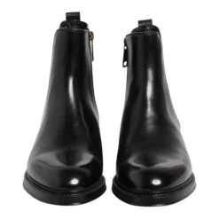 Chelsea Boots<Dolce & Gabbana læder Chelsea mid-calf støvler Sort