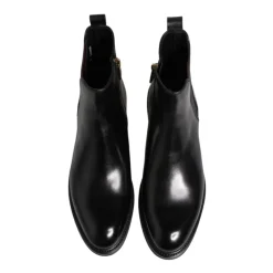Chelsea Boots<Dolce & Gabbana læder Chelsea mid-calf støvler Sort