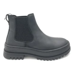 Chelsea Boots^Blauer læder Chelsea støvler Sort