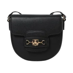 Tasker<Elisabetta Franchi Læder Crossbody Taske Sort