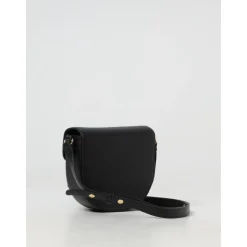Tasker<Elisabetta Franchi Læder Crossbody Taske Sort