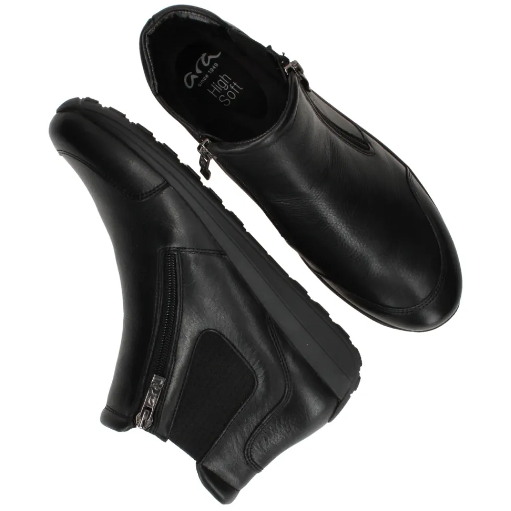 Chelsea Boots^ara Læder Dame Ankelstøvle Sort