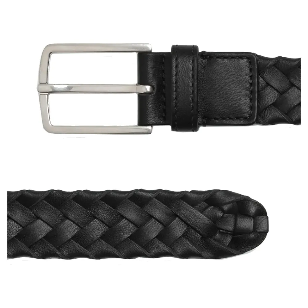 Bælter^Bottega Veneta Læder Intrecciato Bælte Sort