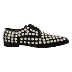 Snøresko^Dolce & Gabbana Læder Krystal Snøresko Sort