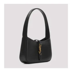Skuldertasker^Saint Laurent Læder Mini Hobo Taske Sort