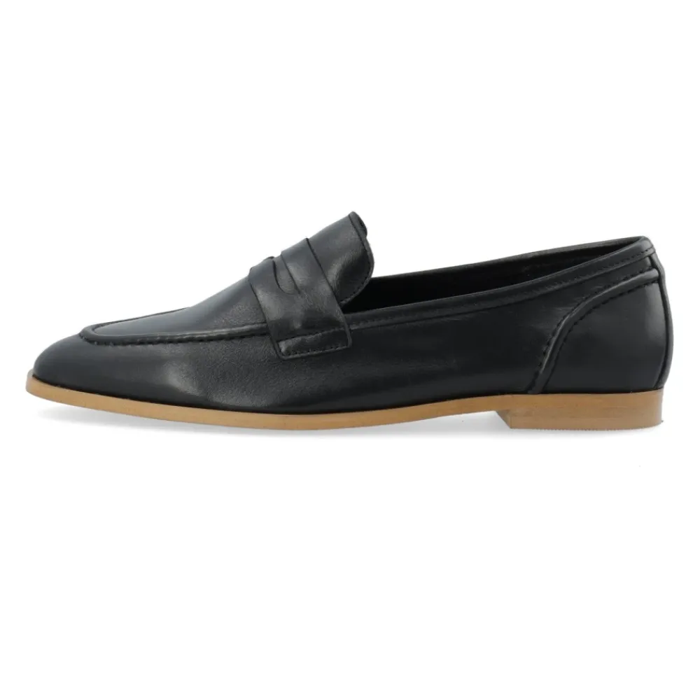 Loafers<Cashott Læder Penny Loafer til Kvinder Sort