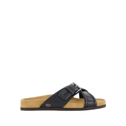 Sandaler^Valentino Garavani læder slide sandaler Sort