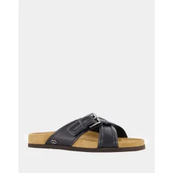 Sandaler^Valentino Garavani læder slide sandaler Sort