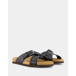 Sandaler^Valentino Garavani læder slide sandaler Sort
