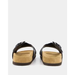 Sandaler^Valentino Garavani læder slide sandaler Sort