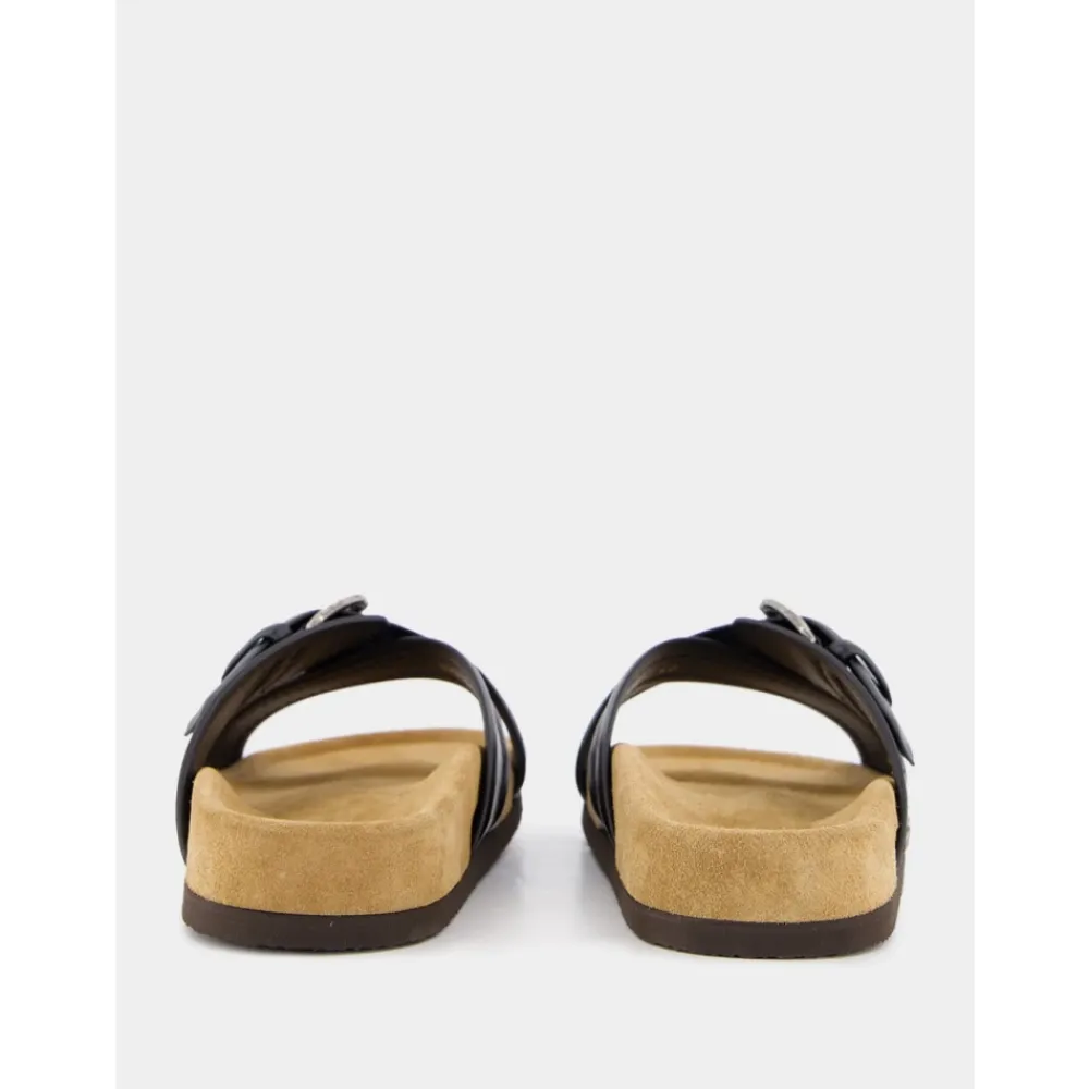 Sandaler^Valentino Garavani læder slide sandaler Sort