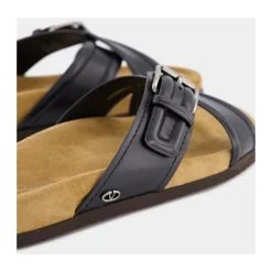 Sandaler^Valentino Garavani læder slide sandaler Sort