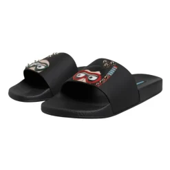 Sandaler<Dolce & Gabbana læder slides med nitter Sort