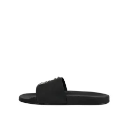 Sandaler<Dolce & Gabbana læder slides med nitter Sort