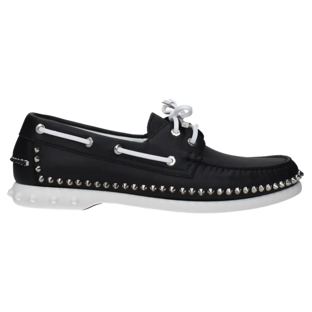 Sejlersko^Christian Louboutin læder Slip-On Loafers med nitter Sort