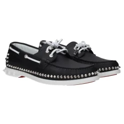 Sejlersko^Christian Louboutin læder Slip-On Loafers med nitter Sort