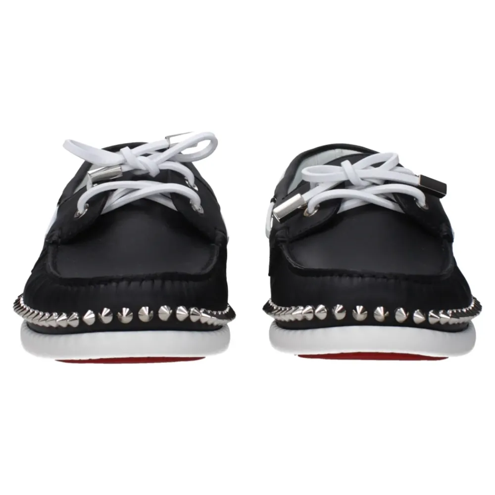 Sejlersko^Christian Louboutin læder Slip-On Loafers med nitter Sort