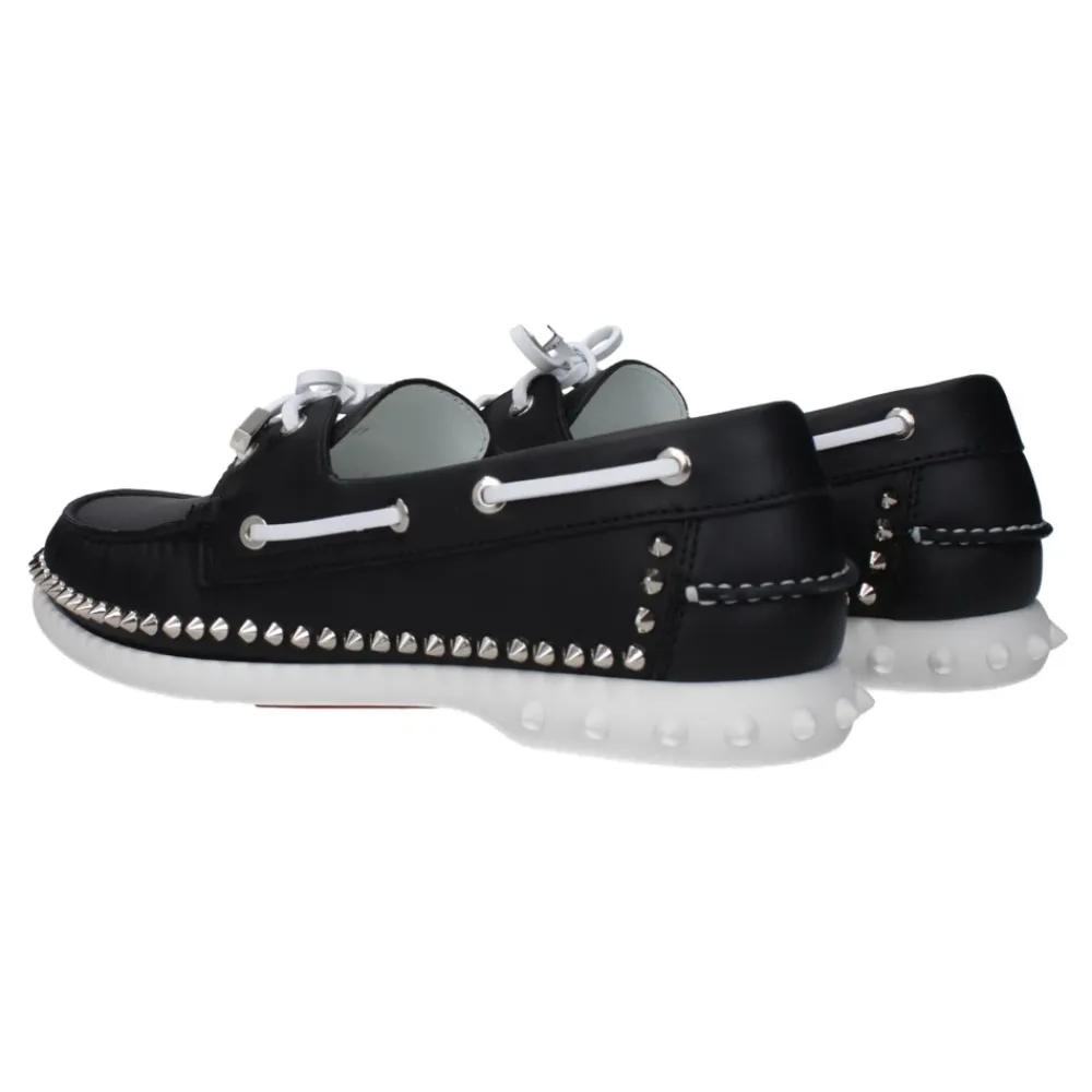 Sejlersko^Christian Louboutin læder Slip-On Loafers med nitter Sort
