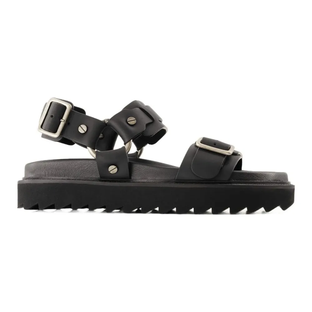 Sandaler^Acne Studios Læder Spænde Sandaler Sort