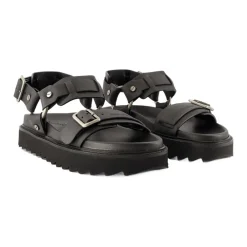 Sandaler^Acne Studios Læder Spænde Sandaler Sort