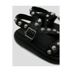 Sandaler<ASH Læder Studded Sandal Sort