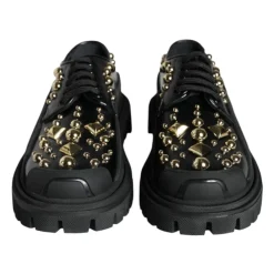 Snøresko<Dolce & Gabbana Læder Trekking Derby Sko Sort