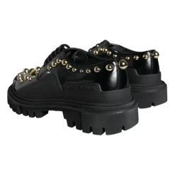 Snøresko<Dolce & Gabbana Læder Trekking Derby Sko Sort