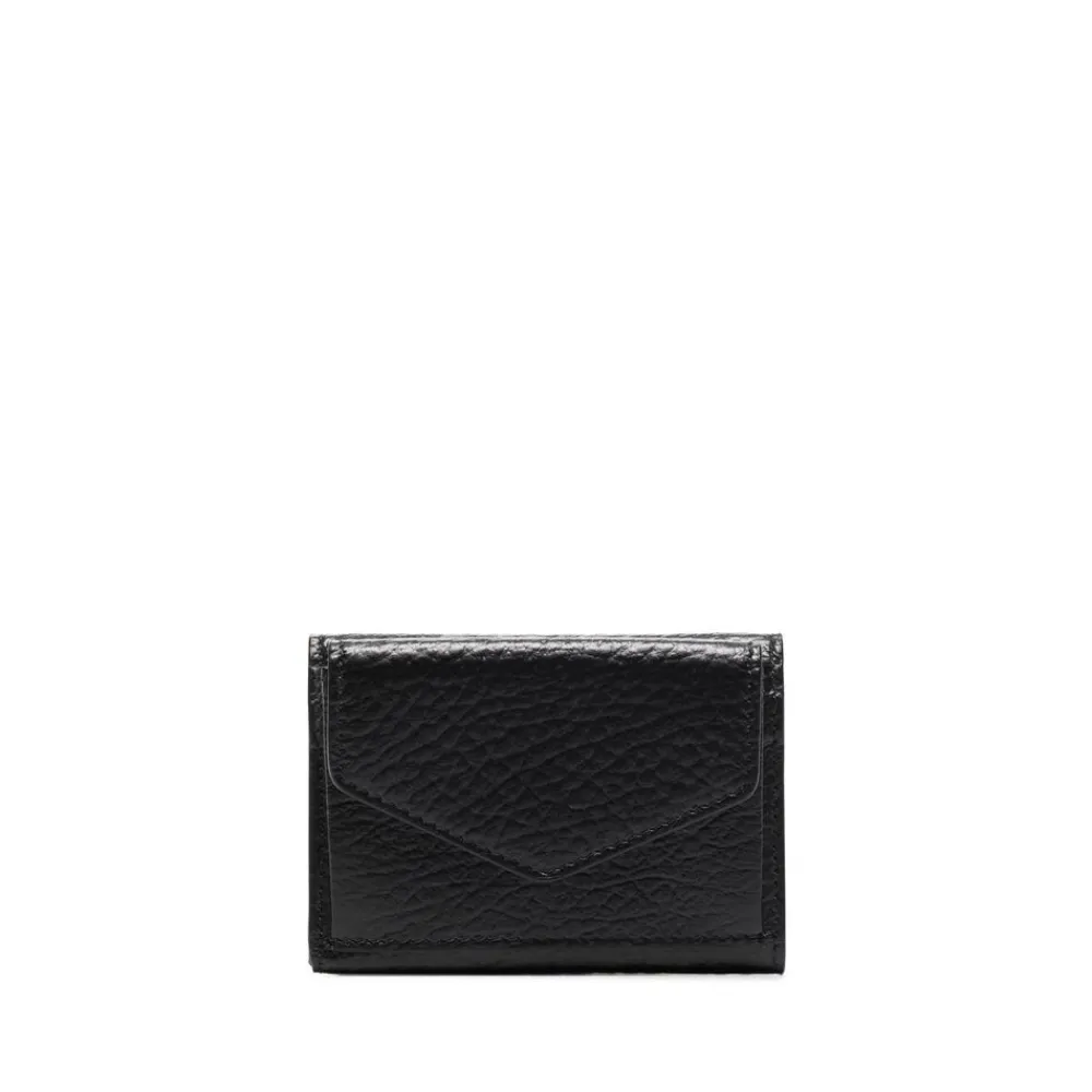 Punge & Kortholder<Maison Margiela læder Tri-fold Kortholder Pung Sort