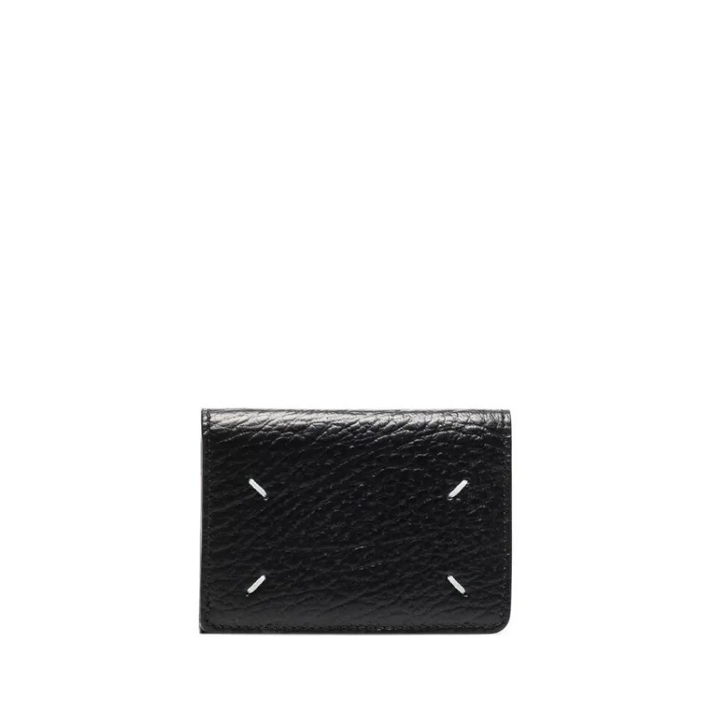Punge & Kortholder<Maison Margiela læder Tri-fold Kortholder Pung Sort
