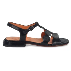 Sandaler<Chie Mihara læderhæle med spænde Sort